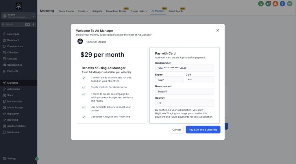 Ghl Ad Manager